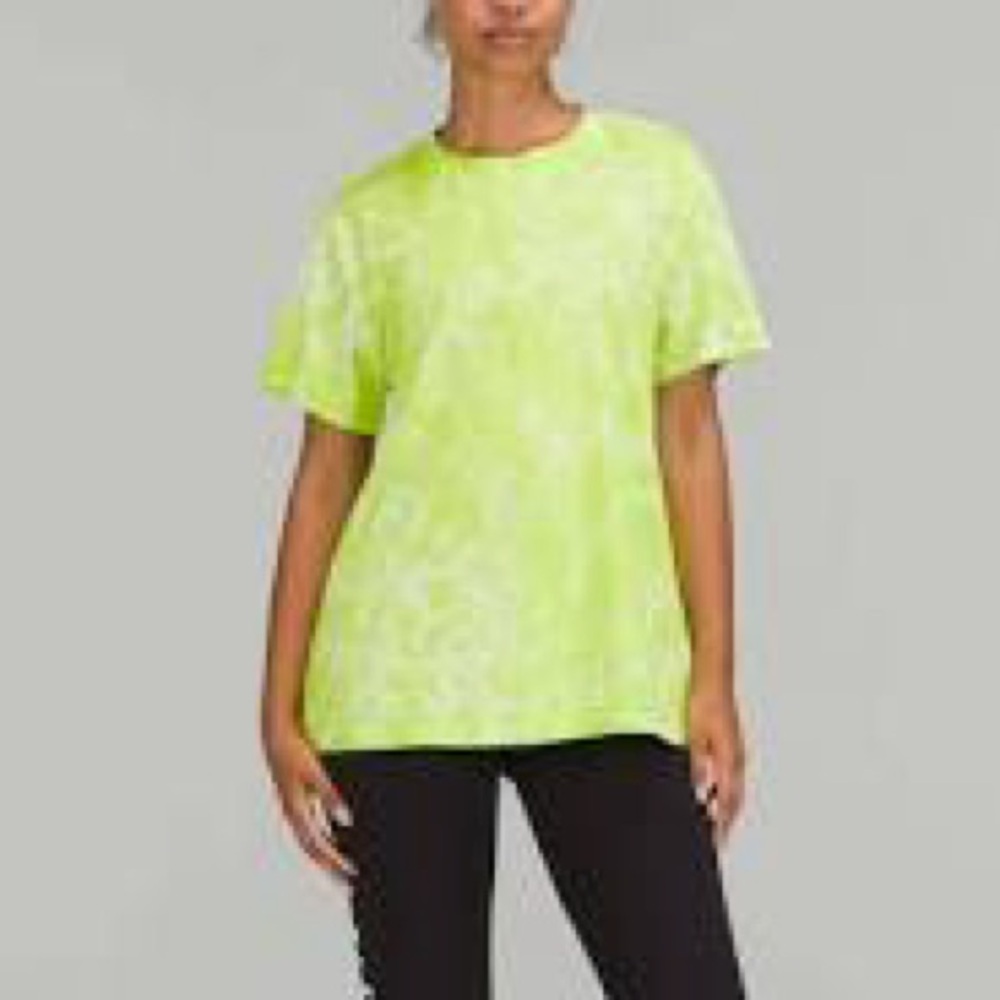 Lululemon Green Neon Tie Dye T-Shirt